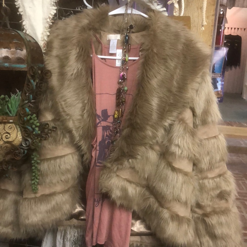 Chico’s Faux Fur Coat